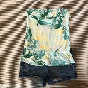 American Eagle floral tube top